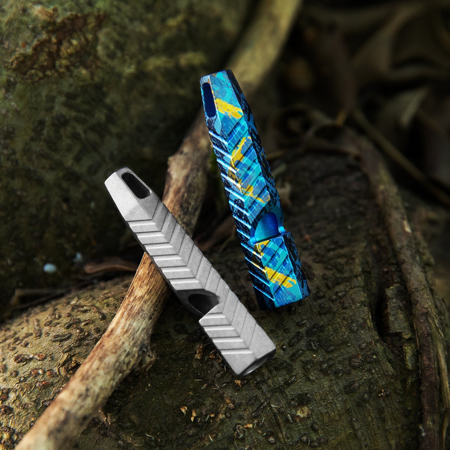 Titanium High-Pitch Survival Whistle Necklace