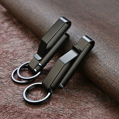 Black Steel BeltClip: Tactical Keychain for Men