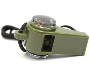 Outdoor Survival Whistle Compass Thermometer