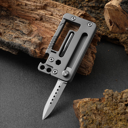 Titanium EDC MultiTool Keychain Folding Knife