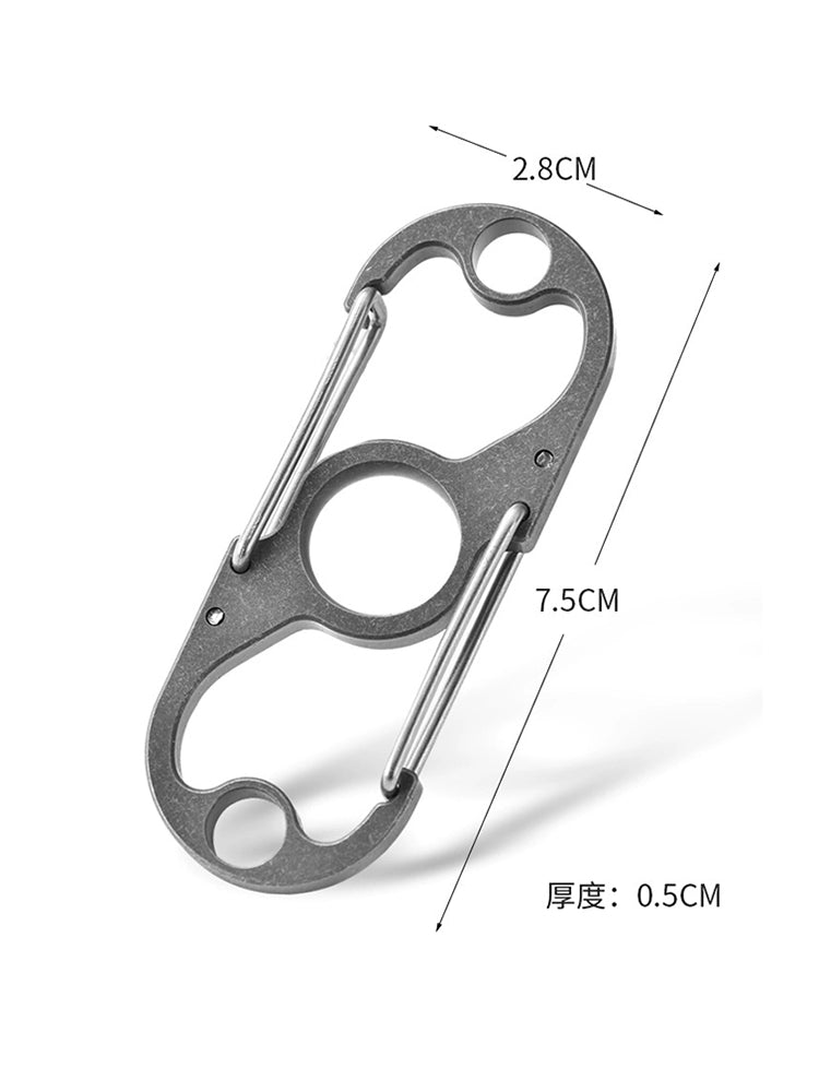 Titanium Multi-Function Carabiner Keychain