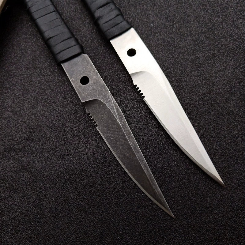 Silent Striker High-Hardness Outdoor Knife Ring Blade with K-Sheath