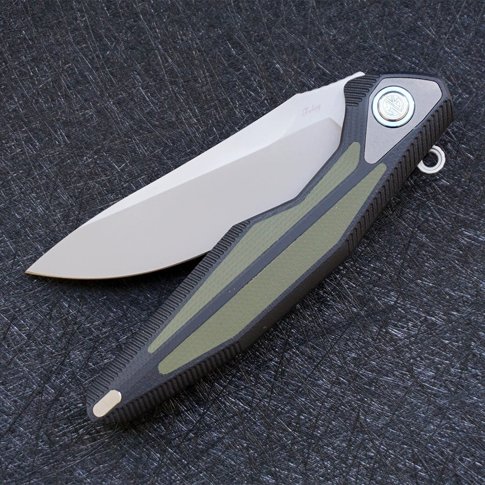 G10 Handle 154 Steel Folding Camp Pocket Knife