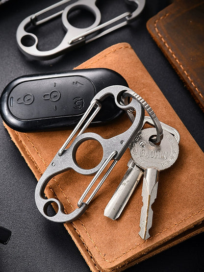 Titanium Multi-Function Carabiner Keychain