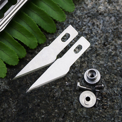 Mini Brass & Titanium Utility Blade Knife