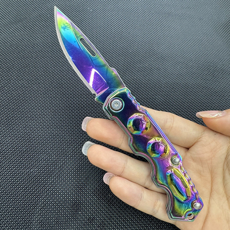 Mini Colorful Titanium Folding Survival Knife