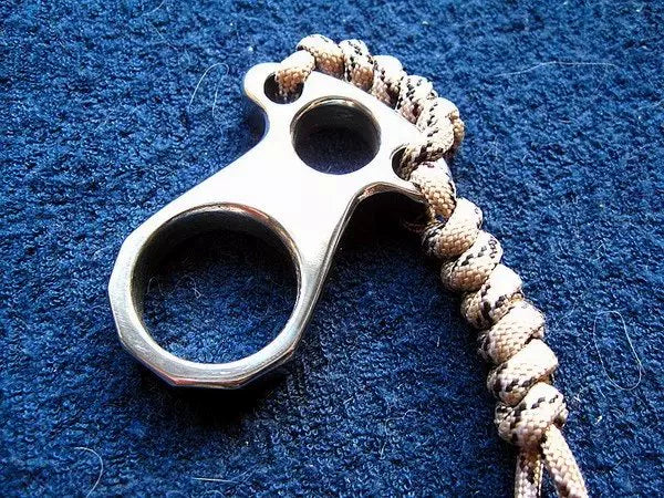 Handcrafted Stainless Steel Single Hole Knuckle Keychain