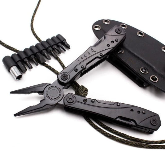 Stainless Steel Multi-Bit Foldable pliers: Portable Toolbox