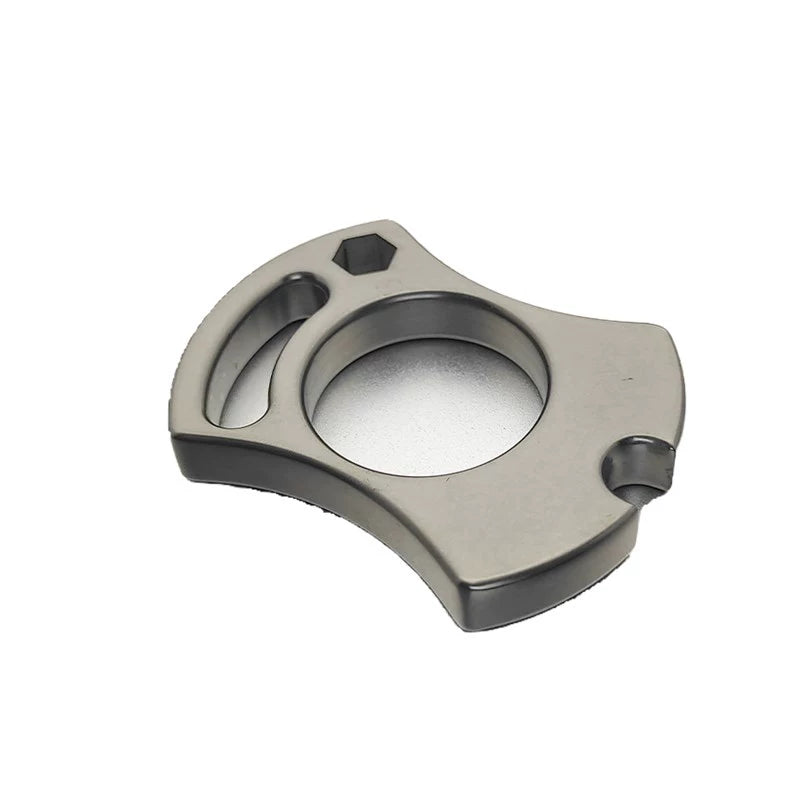 TC4 Titanium Stone Washed Knuckle Duster Keychain