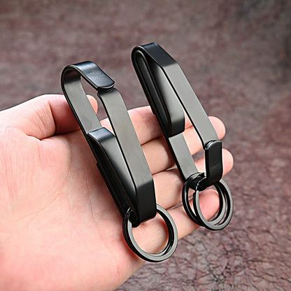 Black Steel BeltClip: Tactical Keychain for Men