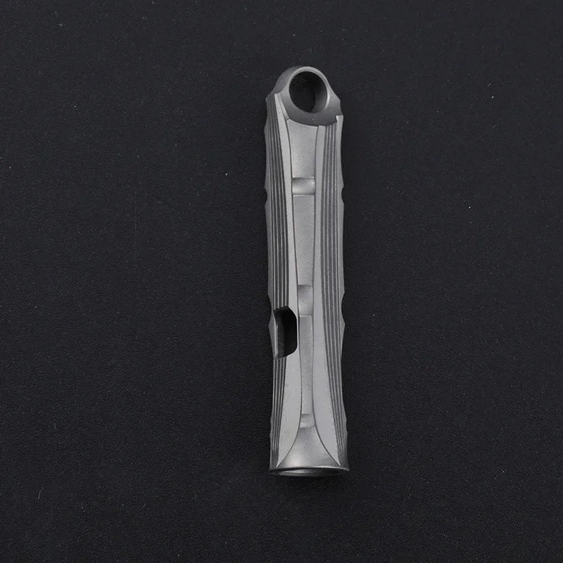 Titanium Portable Survival Whistle High Decibel Outdoor Fashion Tag