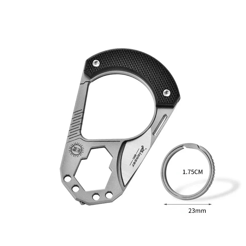 Titanium Alloy Key Chain Guard Knuckle Duster EDC Multi-tool