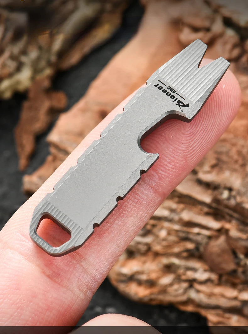 Titanium Alloy Mini Crowbar Opener EDC Hanging Accessory