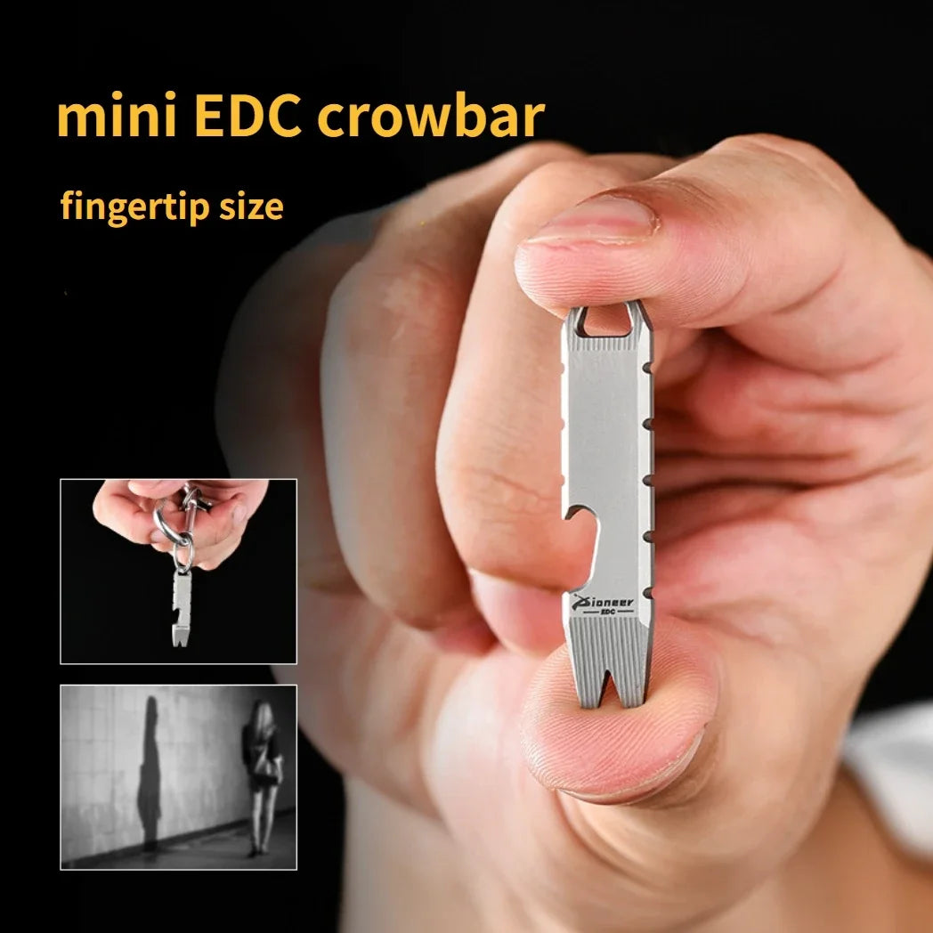 Titanium Alloy Mini Crowbar Opener EDC Hanging Accessory