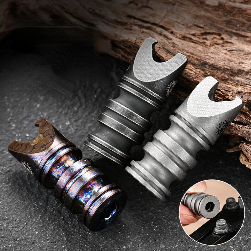 Titanium Alloy Multi-function Knife Corkscrew Hex Wrench EDC Portable