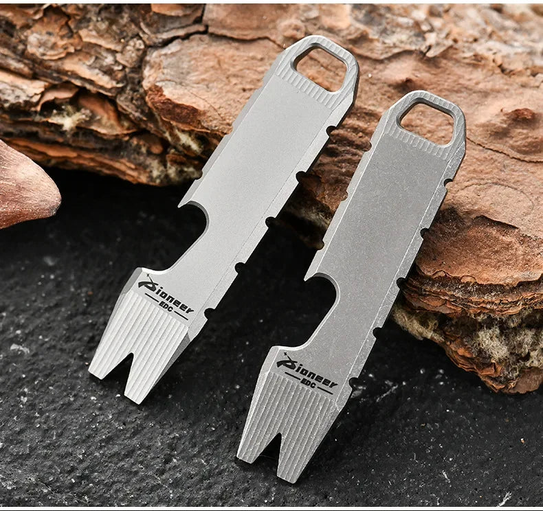 Titanium Alloy Mini Crowbar Opener EDC Hanging Accessory