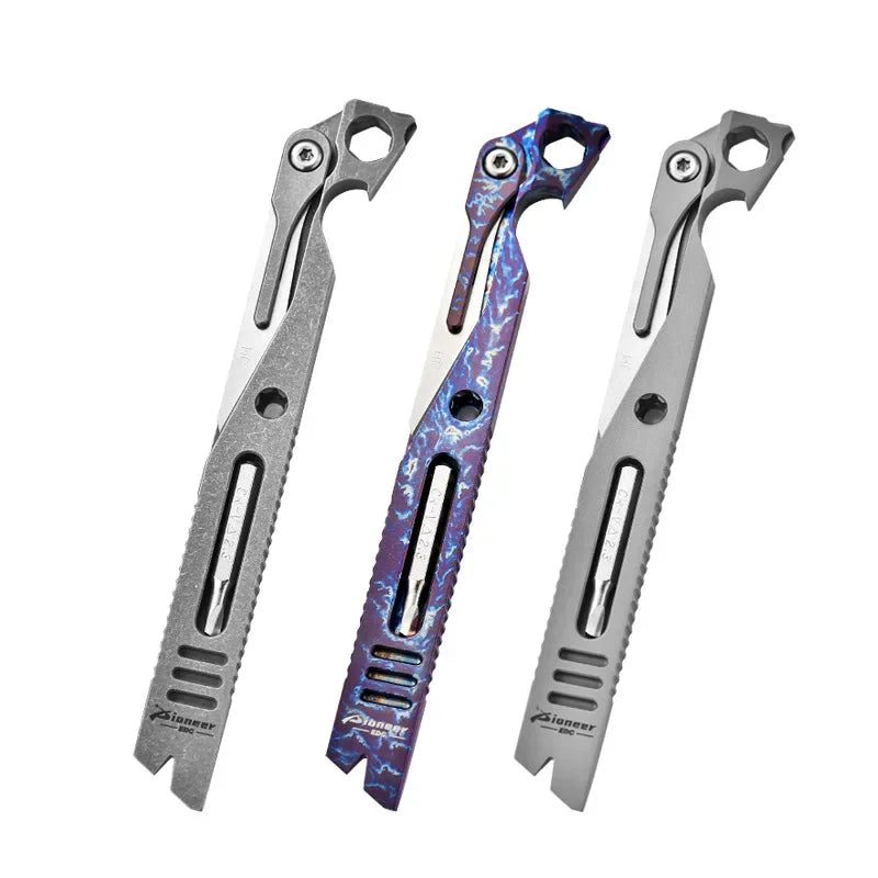 Titanium Alloy Multi-tool Crowbar EDC Outdoor Survival Self-defense Pry Bar