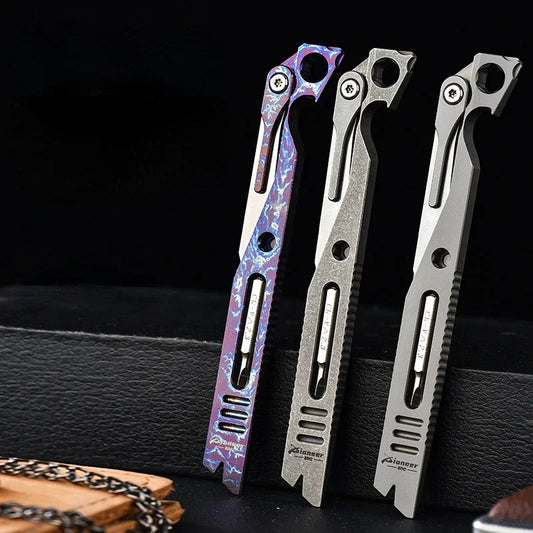 Titanium Alloy Multi-tool Crowbar EDC Outdoor Survival Self-defense Pry Bar