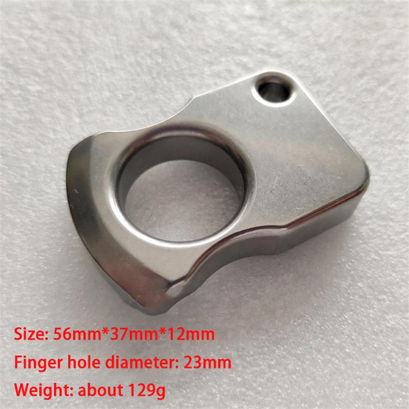 Solid Steel Stone Wash Knuckle Duster - Self-Defense Tool