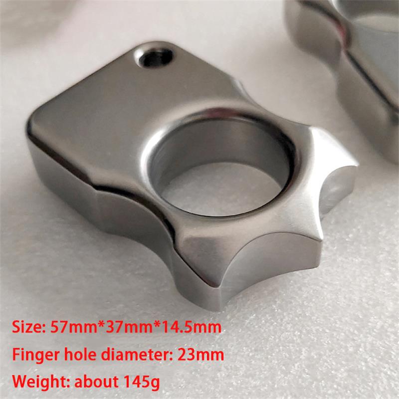 Solid Steel Stone Wash Knuckle Duster - Self-Defense Tool