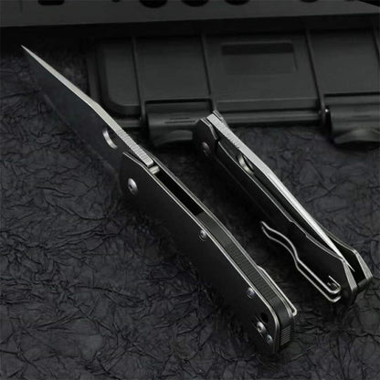 Titanium Alloy Grip D2 Steel Blade Outdoor Camping Knife