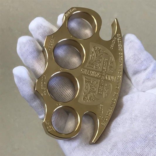 Warrior Solid Brass Knuckle  Duster Self-defense Window Breaking EDC Tool