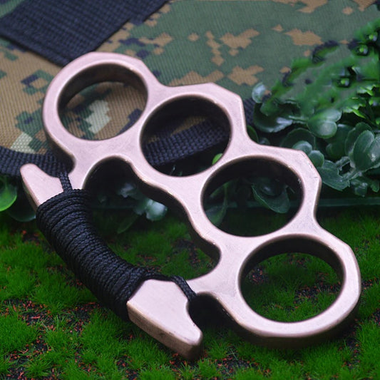 Thickened Metal Brass Knuckles Duster - Four Finger Defender