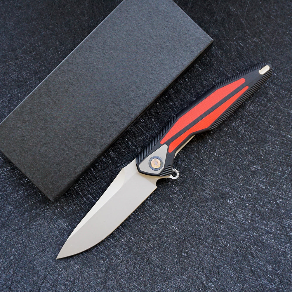 G10 Handle 154 Steel Folding Camp Pocket Knife