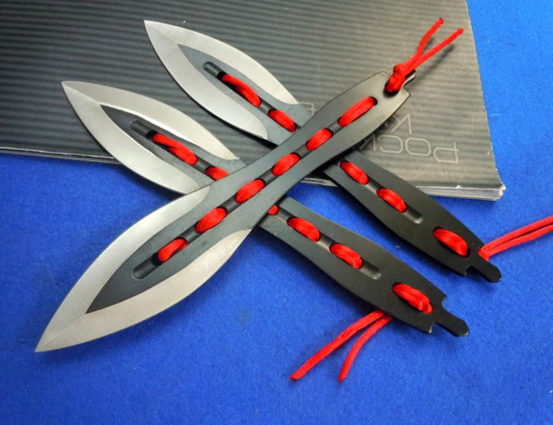 Red Silk Ribbon Outdoor Hunting Defense Knife EDC Tool