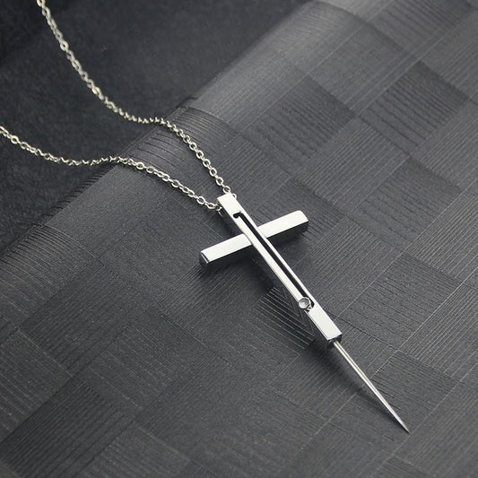 Cross EDC Self Defense Mini Retractable Pocket Knife Necklace