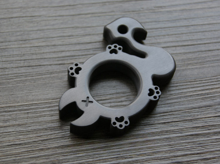 Zirconium Dragon Cat Titanium MultiTool Necklace Knuckle Duster