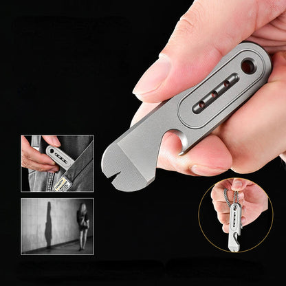 Titanium Alloy Crowbar EDC Multi-function Key Hanging Outdoor Pry Bar