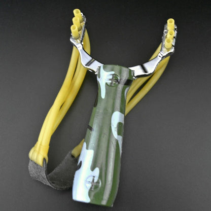 Wood Grain Camo Coyote Slingshot - Competitive Defense Tool