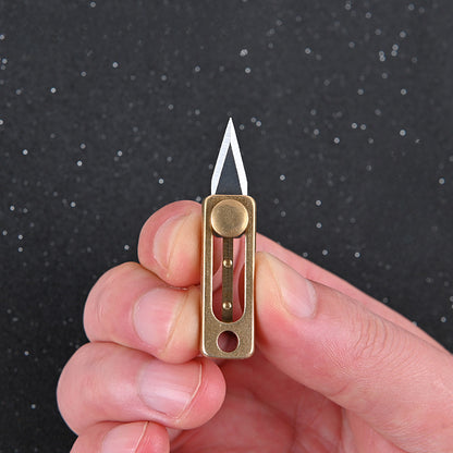 Titan Slide EDC: Mini Brass Utility Knife