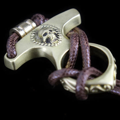 Solid Vintage Skull Brass Knuckle Duster - Defense EDC Tool