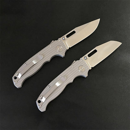 Titanium Alloy Folding Knife Outdoor Camping Hunting