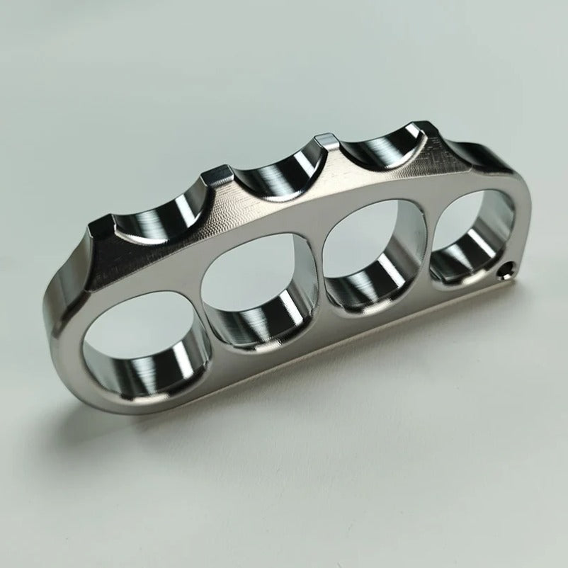 Large Solid 304 Steel Pea Knuckle Duster - Self-Defense Tool