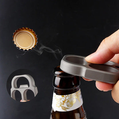 Titanium Bottle Opener Knuckle Duster - Multi-function Defense Tool