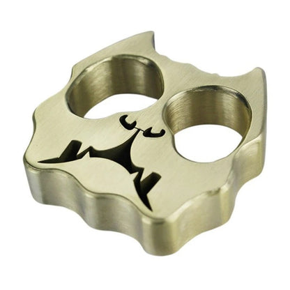 Exquisite Dog Head Brass Knuckle Duster - Self-Defense Tool