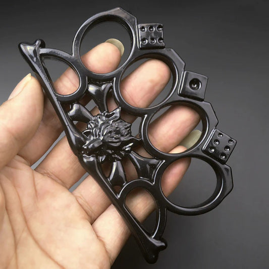 Wolf Head Knuckle Duster - Four-Finger Defender