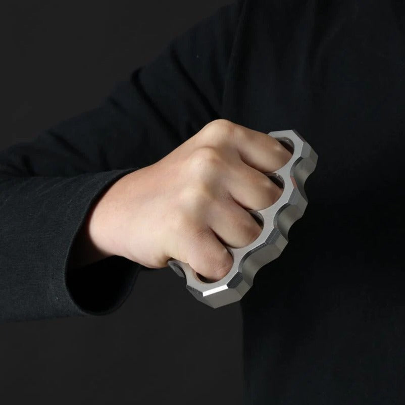 Fine Steel Solid Knuckle Duster - Self-Defense EDC Tool