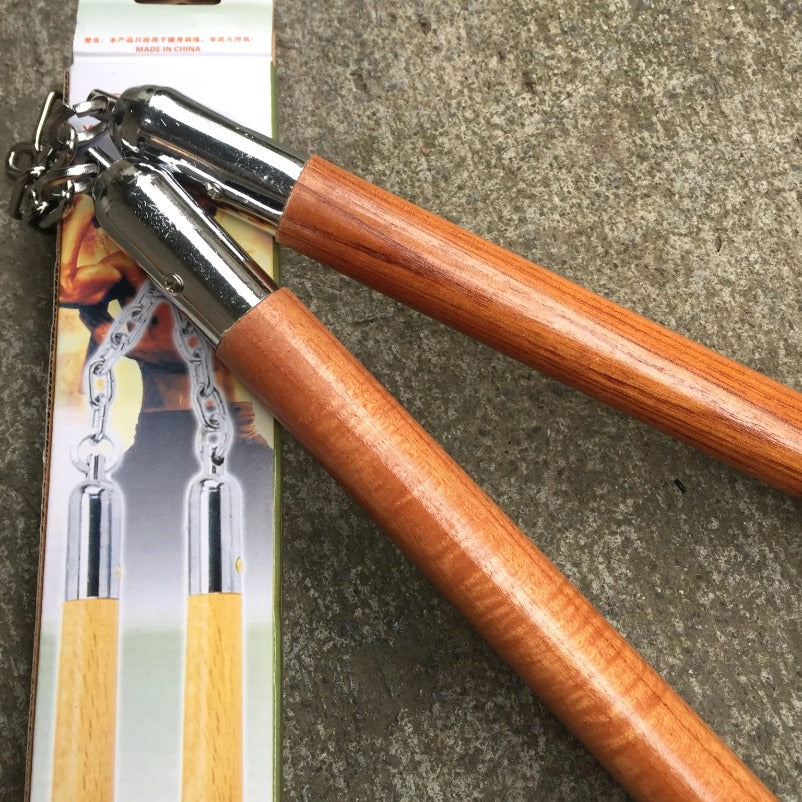 Wooden Nunchucks - Martial Arts Self-Defense Tool