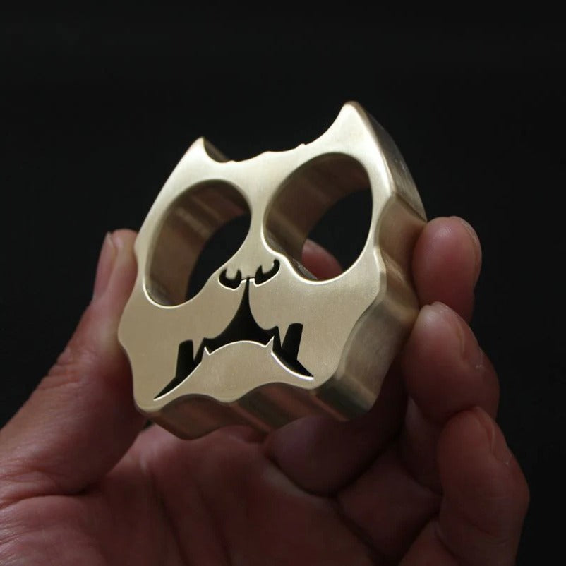 Exquisite Dog Head Brass Knuckle Duster - Self-Defense Tool