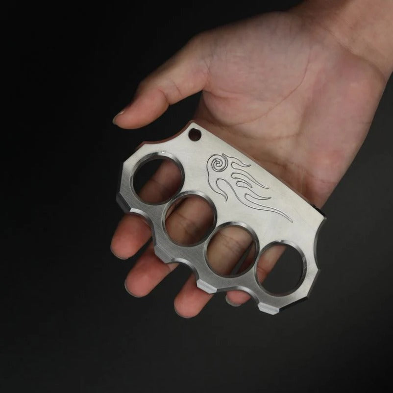 Fine Steel Solid Knuckle Duster - Self-Defense EDC Tool