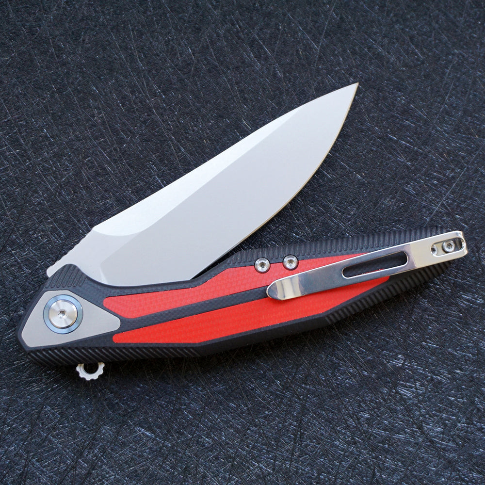 G10 Handle 154 Steel Folding Camp Pocket Knife