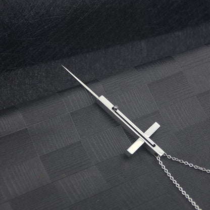 Cross EDC Self Defense Mini Retractable Pocket Knife Necklace