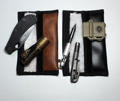 EDC Quiver: Leather Sheath & Pouch Set