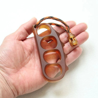 Grande Amber Pea Knuckle Duster - Ferramenta EDC de defesa