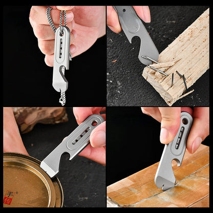 Titanium Alloy Crowbar EDC Multi-function Key Hanging Outdoor Pry Bar