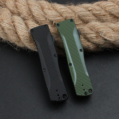 Zinc Aluminum Handle Mini Knife Stonewashed Blade Outdoor Pocket Knife